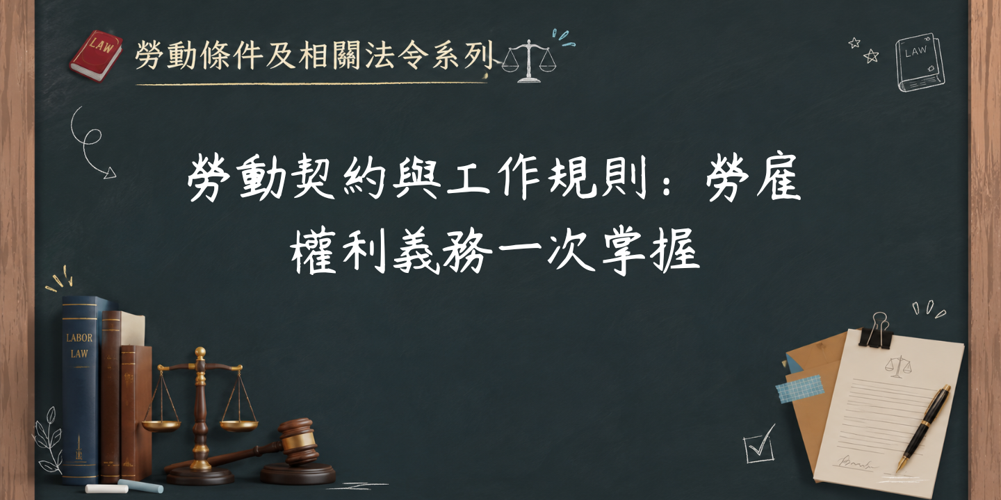 勞動契約與工作規則：勞雇權利義務一次掌握 圖片